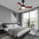 36" Ceiling Fans with Lights and Remote, Low Profile Ceiling Fan with Light Flush Mount, Dimmable Noiseless Reversible DC Motor Ceiling Fan for Dinning Room Bedroom Hallway, 3602-36"