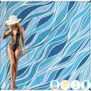 Beach Blanket Oversized Extra Large 78" X 81",Waterproof Sandproof Beach Blanket 1-7 Adults Lightweight Durable for Travel Camping Hiking Picnic