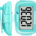 AVTREK 3D Step Counter Clip On with LED Backlight Pocket Pedometer for Walking Outdoor Activities Fitness Tracker Without Smartphone (green)