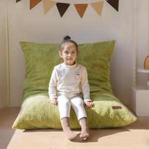 MAXYOYO 3 in 1 Kids Bean Bag Chair Bed, Convertible Chair Folds from Bean Bag to Lounger, Child Floor Sofa for Gaming, Reading, Floor Mattress with High-Density Foam Filling (Green)