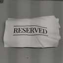 Buryeah Reserved Chair Signs Church Pew Reserved Sign Seating Placeholder with Printed Words for Weddings Parties Celebrations Receptions Church or Event(White,12 Pcs)