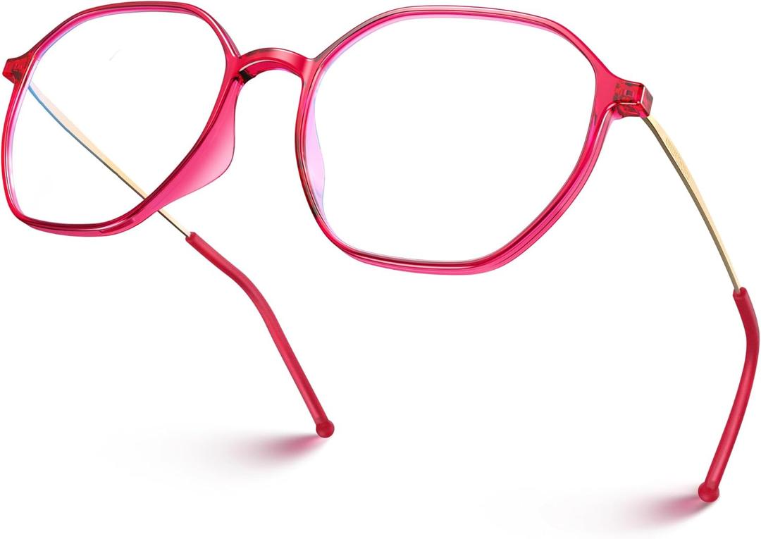 VISOONE Lightweight TR90 Blue Light Blocking Glasses Frame with Anti Glare Eye Protection for Women and Men RANE