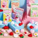 JOYIN 28 Packs Valentines Day Gift Cards with Mochi Squishy Toy for Kids, Kawaii Animal Mochi, Stress Relief Fidget Toys for Kid Party Favor Classroom Exchange Prize