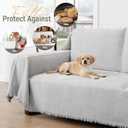 Chenille Couch Cover Washable Grey Couch Throw Covers for 3 Cushion Couch Comfortable Thick Soft Blanket Sofa Covers L Shape Heavy Duty Furniture Protector for Kids Pets Light Grey 91"x 150"