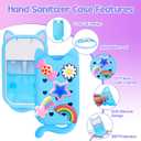 Mity rain Hand Sanitizer Spray Case Compatible With Touchland, Cute Silicone Hand Sanitizer Holder Keychain with 4 Charms, Portable Refillable Sanitizer Accessory, Gift for Women And Teens