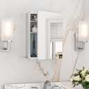 Keonjinn 40 x 26 Inch Medicine Cabinet Mirror for Bathroom, Lightweight