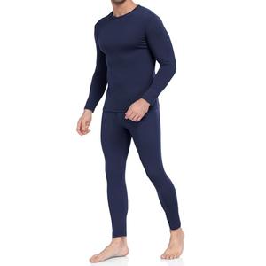 WEERTI Thermal Underwear for Men Long Johns with Fleece Lined Base Layer Men Cold Weather Top Bottom Navy, Size L