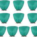 10 Pcs Winter Plant Covers Freeze Protection 23.6x39.3 Inch Horizontal Shrub Tree Rose Plant Protection Bags Frost Blanket with Drawstring for Fall Winter Outdoor Garden Planting (Green)