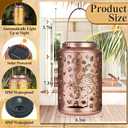 Flamingo Solar Lanterns Outdoor Waterproof Garden Decor Lantern Gifts for Mother Grandma, Retro Metal Hanging Solar Lights Decoration Outside for Yard, Patio, Backyard, Porch, Flamingo Gifts