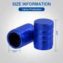 10 x Blue Anodized Aluminum Tire Valve Stem Caps with Plastic Inner Sleeve, Corrosion Resistant. Universal Valve Caps for Cars, Trucks, Motorcycles, Pack of 5