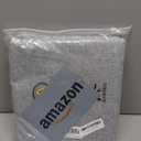 QmQmok Light Grey Linen Blackout Curtains 108 Inch Length 2 Panels Set for Bedroom Living Room Grommet 100% Black Out Linen Drapes Room Darkening Window Curtains 108 Inches Long Light Silver Gray