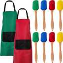 Berlune Christmas Spatula Apron Gifts Bulk Christmas Baking Kitchen Utensil Gifts Apron for Stocking Stuffers