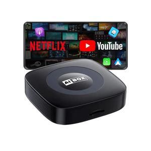 Ai Magic Box for Streaming Netflix/YouTube/TikTok, Wireless CarPlay Adapter Dongle Support TF Card for OEM Wired Car Play & Android Auto Cars Chartplotter