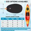 Archerest 2 Pack Universal Blocking Kayak Cockpit Cover, 42 x 22 Inch Adjustable Waterproof Seal Cockpit Protector for Transport, Indoor Outdoor Storage Keep Hatch Hole Seat Clean, M