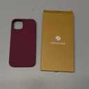 Miracase Designed for iPhone 13 Case, with Tempered Glass Screen Protector, [Soft Anti-Scratch Microfiber Lining], Shockproof Liquid Silicone Rubber Phone Case Cover for 13 6.1 inch, Red