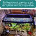 Magnetic Fish Tank Cover with Feeding Window Green Frame Grey Fiberglass Mesh, DIY Fish Tank Lid for Preventing Fish from Jumping Out and Reptile Escaping Adjustable Size Fit Tank Size Max 35''X19''