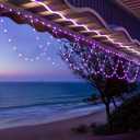 XIXIANGLIAN Globe String Lights, 13.1 Feet 138 LED Color Changing String Lights - 8 Modes, Waterproof for Party, Holiday, Wedding Decoration(Purple, USB)