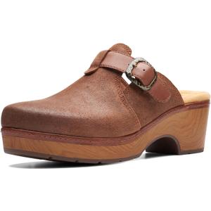 Clarks Womens Paizlee Nora (8.5 Wide, Tan Suede)