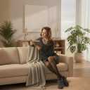 FULLSOFT 2 Pack Fleece Lined Tights Sheer Women - Fake Translucent Warm Pantyhose Leggings Sheer Thick Tights for Winter (Black, L)