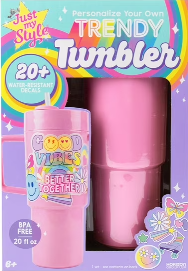 Just My Style Personalize Your Own Trendy Pink Tumbler