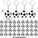 CiciBear 40 Pack Soccer Keychains Party Decoration for Soccer Football Sports Themed Party, Sports Baby Shower, Kids Birthday, School Rewards