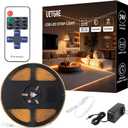 40Ft COB LED Strip Lights, Warm White 3000K Dimmable LED Light Strip with Remote, Seamless & No Strobe, Flexible & Cuttable, Complete Kit for Kitchen, Bedroom, Cabinet Lighting