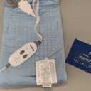 Bedsure Back Heating Pad for Neck and Shoulders, Weighted Heated Pad with Vibration, FSA Eligible Items, Birthday Gifts for Women Men Mom Men, Auto Shut Off, 5lbs 12" x 24", grey