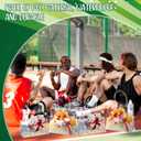 Kosiz 24 Pcs Baseball Clear PVC Gift Goodie Bags with Handles Baseball Theme Party Favor Snack Candy Treat Tote Bag Bulk for Team Gifts Birthday Decorations Supplies, 7.87 x 7.87 x 3.14 Inch