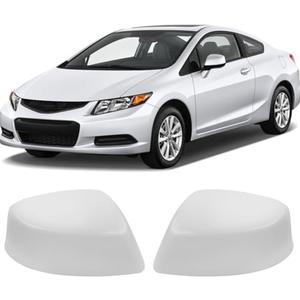 Moonlinks Compatible with 2012-2015 Honda Civic Side Mirror Cover Replacement,White LH & RH Side Door Rearview Mirror Cap for 9th Gen Civic