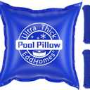 4x4ft Pool Pillow for Above Ground Pools, 0.5mm Extra Thick & Strong Cold-Resistant Poo l Pi llows for Closing Winter, Pool Pillow for Winterizing to Last All Season(with 33ft Rope)