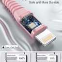 Aioneus iPhone Charger 6ft 2Pack, Apple Certified USB A to Lightning Cable Nylon Braided Phone Charger Cord Fast Charging for iPhone 14 13 12 11 Pro Xr Xs Max 10 8 7Plus 6 SE -Pink