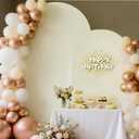 Hemmotop Beige Arch Backdrop Cover 7.2 ft, 6ft, Wedding Arch Covers Stretchy Backdrop 2 Set, Spandex 2 Sided Arched Background for Birthday, Party, Baby Shower, Decorations