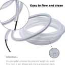 DAVCO 5/8" ID - 10 ft Heavy Duty Braided Clear Plastic Vinyl Tubing with 2 Stainless Clamps, Flexible High Pressure Reinforced PVC Plastic Tube Hose, Non-toxic, BPA Free