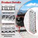 CT200U Front Jackshaft Chain 420 Chain 42 Links for Coleman CT200U CT200U-EX BT200X Baja Heat Warrior MB165 MB200 Hensim Mini Bike Parts with Chain Adjuster