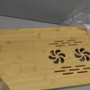 Bamboo Laptop Desk for Bed, Foldable Laptop Bed Desk Adjustable Height, Laptop Bed Stand Table with Tilting Top and Drawer