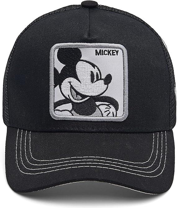 Cartoon Baseball Cap for Men Women, Adjustable Mesh Trucker Hat Anime Embroidered Design Snapback