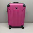 Travelers Club Chicago Hardside Expandable Spinner Luggage, Fuchsia, 20" Carry-On