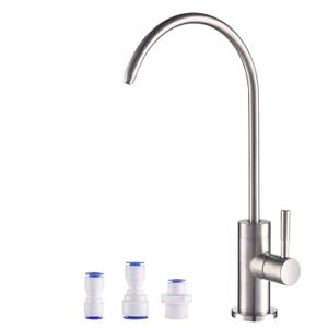 Drinking Water Faucet Ro Sink Filter Faucet for Kitchen Reverse Osmosis System, Lead-Free Stainless Steel Brushed Nickel (Brushed Nickel)