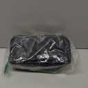 Large Capacity Checkered Makeup Bag Portable Travel Cosmetic Bags Open-Flat Toiletry Bag for Women Girls Make Up Organizer with Divider Pouch Zipper Bag (Black-Checkered)