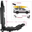 FORWODE Premium Kayak Roof Rack, 2 Pair J-Bar Roof Rack, Folding Adjustable Rack, Heavy Duty Kayak Roof Carrier 2 Kayak, Canoe, SUV, Surfboard on SUV, Car and Truck Crossbar