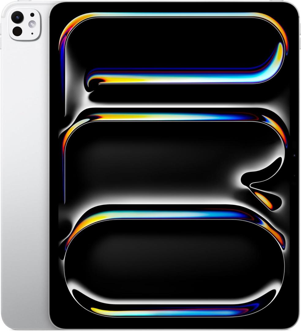 Apple iPad Pro 13-inch (M5): Ultra Retina XDR Display, 256GB, Landscape 12MP Front Camera/12MP Back Camera, LiDAR Scanner, Wi-Fi 7 with Apple N1, Face ID, All-Day Battery Life Silver