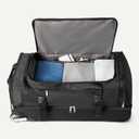 Amazon Essentials Lightweight Carry-on Duffel with Shoe Compartment, Waterproof Exterior, Wheels and Handle, 30 inches
