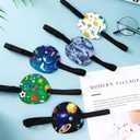 Timgle 12 Pcs Eye Patches for Kids Adjustable Eye Patch Single Cute Reusable Cartoon Eyepatch with Elastic Strap Costume Accessories for Boys Funny Gifts Right or Left Various Pattern