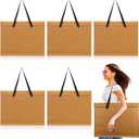 Engrowtic 5 Pcs Art Portfolio Bag 17 x 22 Inch Paper Portfolio Folder with Handle Poster Storage Bag for Artwork Portfolio Art Organizers and Storage Art Supply Bag for Poster Bulletin Boards Painting