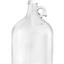 Gallon Glass Pump Dispenser Bottle, Large Jug Laundry Liquid Detergent Dispenser with Pump for Laundry Room Organization, Soap, Fabric Softener, Commercial Condiment Dispenser- 128 oz by Kitchentoolz