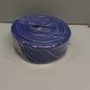 YASHINE PVC Drain HOSE 2"*100ft, Pool Backwash Hose, Heavy Duty Reinforced Blue PVC Lay Flat Water, For Swimming Drain Pools and Clean Filters, with 2 Clamp