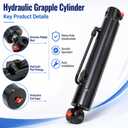 FZJDSD 6586700 7212595 Hydraulic Grapple Cylinder Compatible with T650 S650 S630 Skid Steer Loader Bobcat Skid Steer Part Grapple Attachment Cylinder for 66GRPL / 62" / 78" Grapple