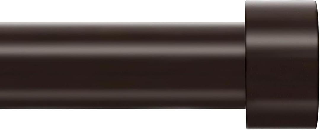 1 Inch Curtain Rods for Windows 32 to 48, Outdoor Heavy Duty Adjustable Curtain Rod, Indoor Modern Drapery Pole, Bronze, 32-48", 10 Pcs
