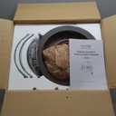 ONLYFIRE OUTDOOR LIVING Gas Fire Pit Bottom-Mounted for Table with Umbrella Hole, Portable Tabletop Smokeless Firepit with Wind Guard, Propane Firepit for Patio Camping RV Tailgating, Round FP039