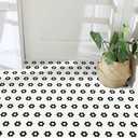 MORCART 40 Pack Peel and Stick Floor Tile, Vinyl Flooring Waterproof, 7.87" x 7.87" DIY Flooring for Bathroom, Kitchen, Fireplace, Pet House, Stairs, Bedrooms, Wall Black White (1419 black flowers+white bg)